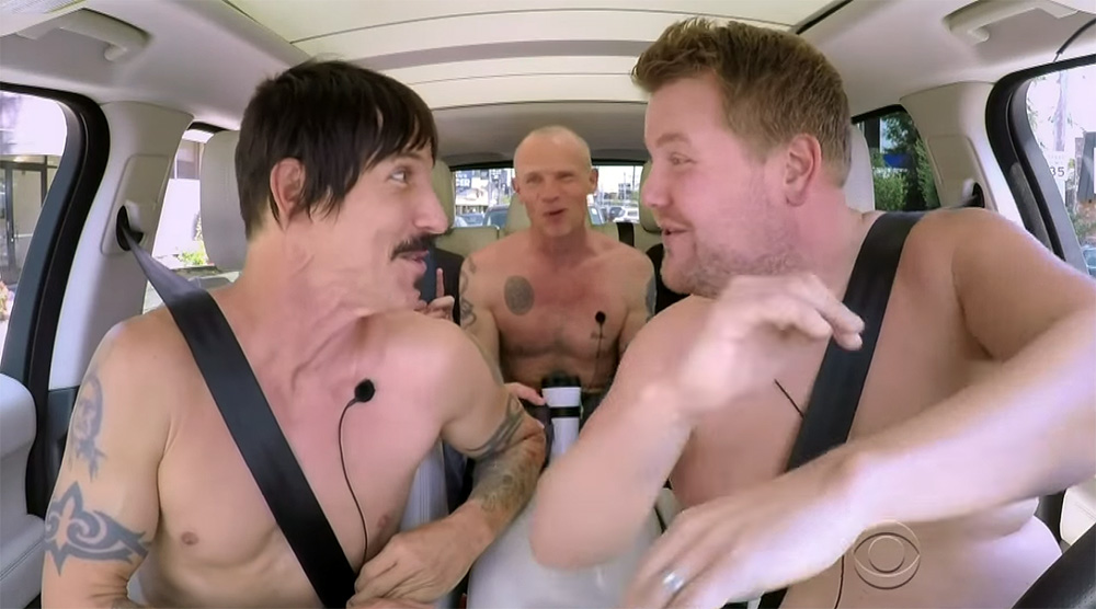 Red Hot Chili Peppers в программе автокараоке Джеймса Кордена (видео)